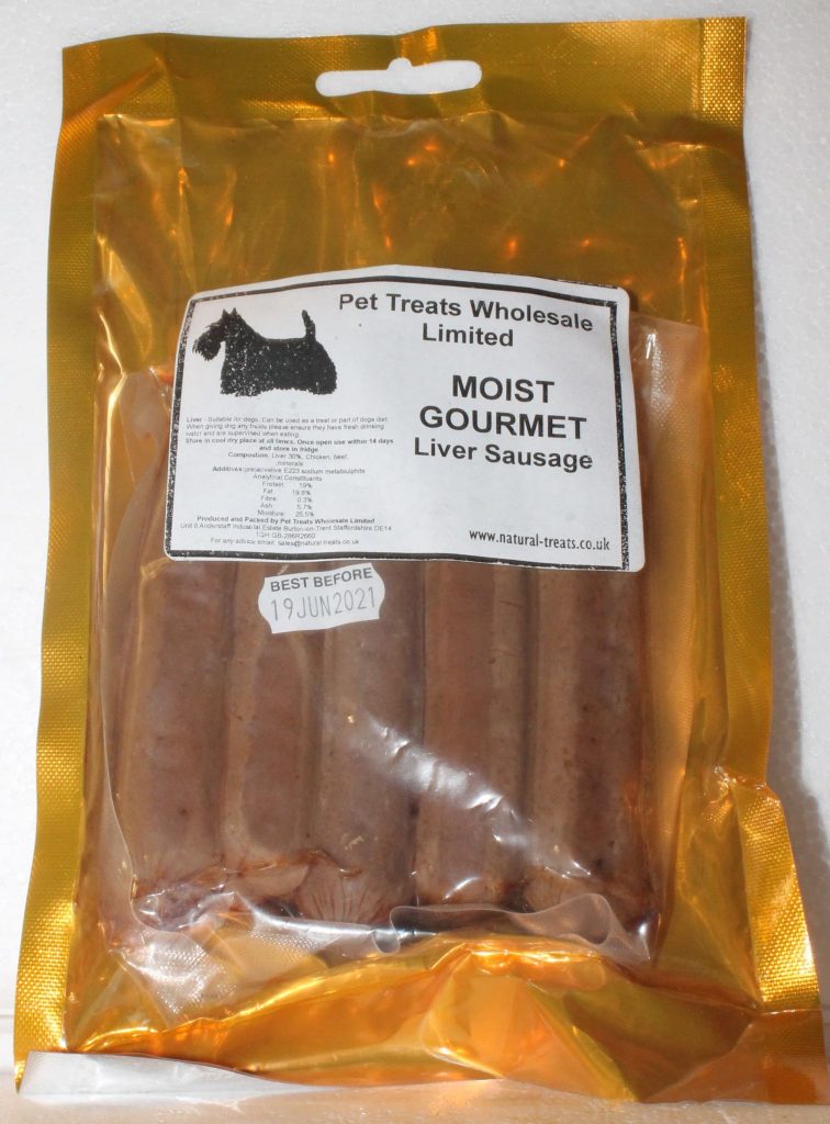 Natural Dog Treats Moist Liver Sausages Dizzy's Dog Food Deliveries