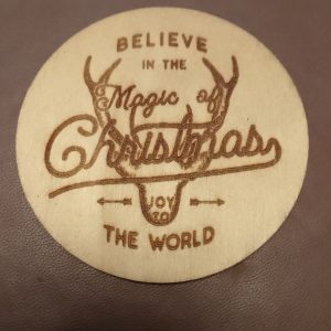 Magic of Christmas wooden coaster